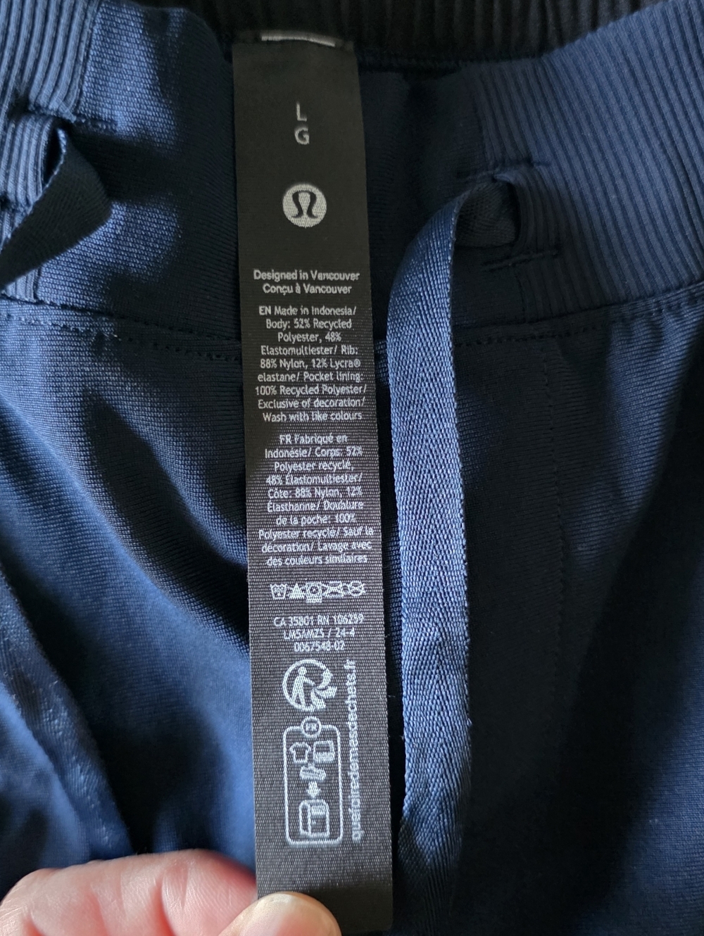 lululemon athletica Navy Blue Drawstring Athletic Pants - Picture 3 of 3